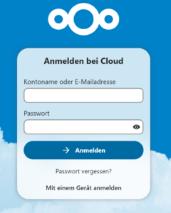 Anmelden an der Cloud